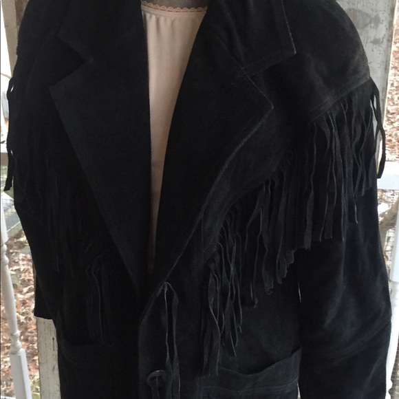 Vintage Suede Fringed Jacket - Picture 1 of 2